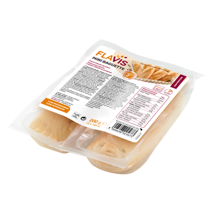 Flavis Mini Baguette Panini Bianchi Aproteici 200g (2x100g)