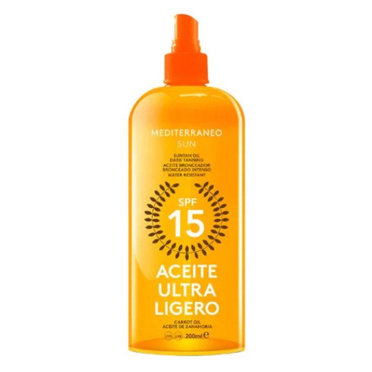 Mediterraneo Sun Huile Solaire Carotte Bronzage Foncé Spf15 200 ml