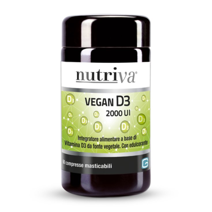 Nutriva Vegan D3 Complément alimentaire 60 comprimés 2000ui