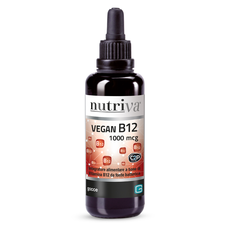 Nutriva Vegan B12 Complément Alimentaire Liquide Sans Gluten 1000mcg 30ml