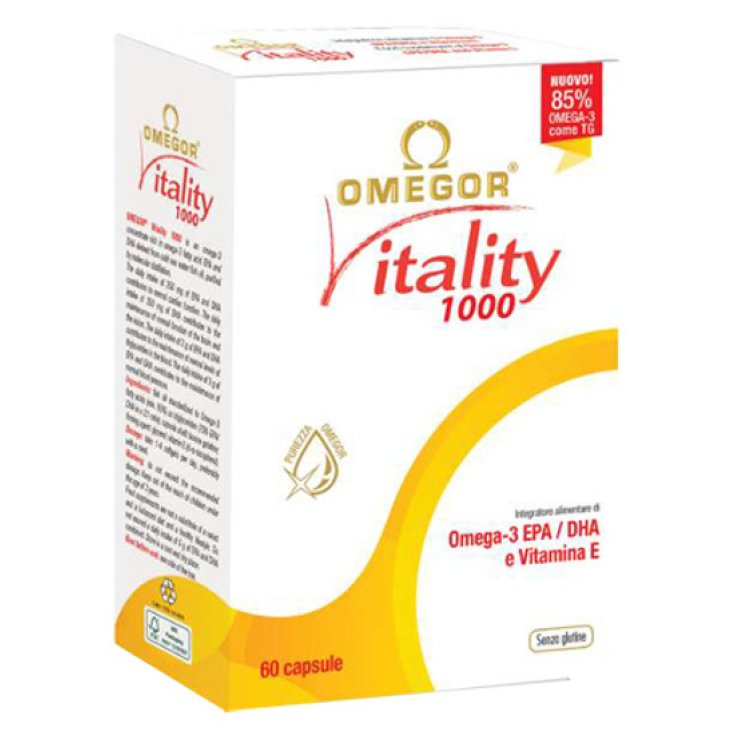 Omegor Vitality 1000 Complément Alimentaire Sans Gluten 60 Capsules Molles