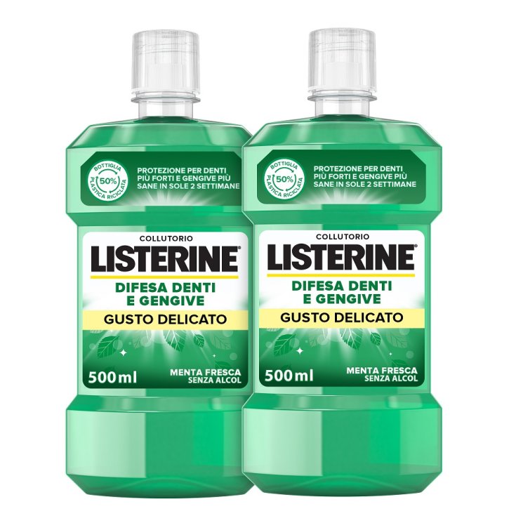 Listerine® Défense Dents Et Gencives Goût Délicat 2x500ml