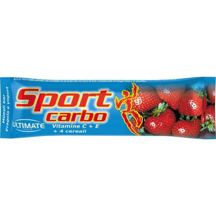 Ultimate Sport Carbo Fraise Yaourt Energy Bar 25g