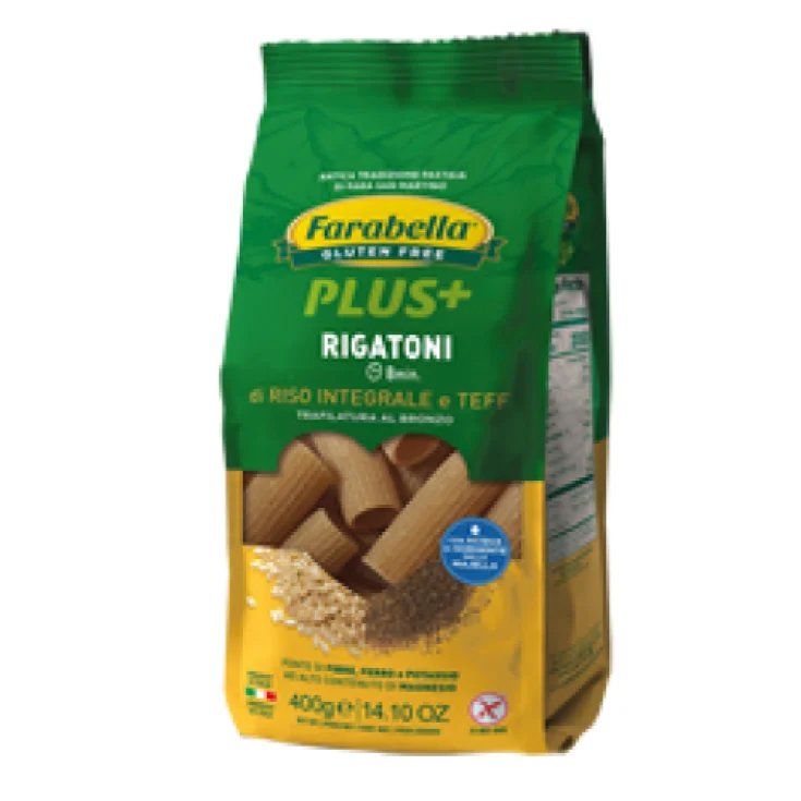 Farabella Plus + Rigatoni Riz Brun et Teff Sans Gluten 300g