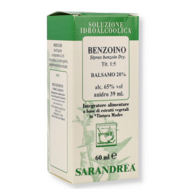 Sarandrea Benjoin Herbal Remède En Gouttes 60 ml