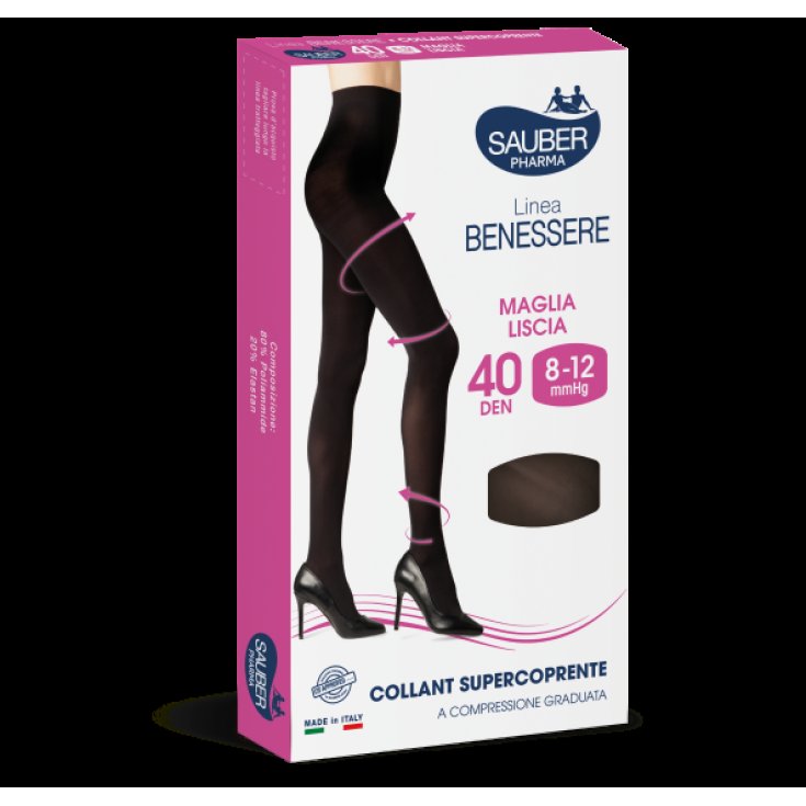 Collants Sauber Wellness Line 60 Deniers Super Opaque Couleur Noir Taille 3