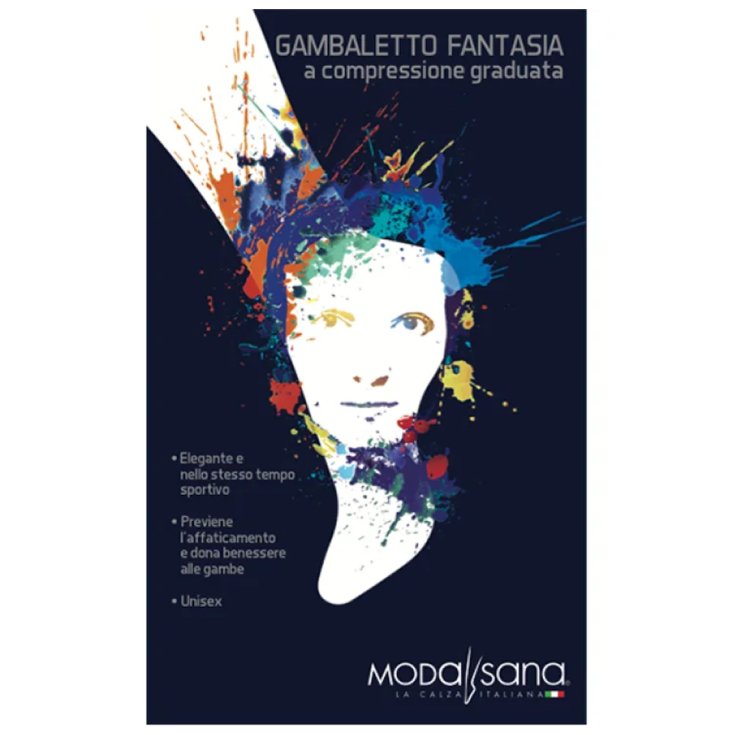 GloriaMed Modasana 18 Bas de genou à compression graduée fantaisie Ri Ron Mesure L