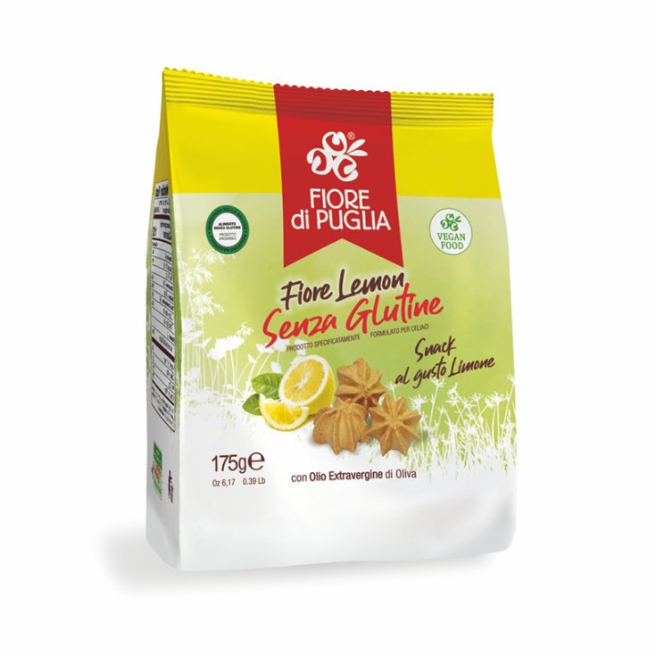 Fiore Di Puglia FioreLemon Snack aromatisé au citron avec de l'huile d'olive extra vierge sans gluten 175g