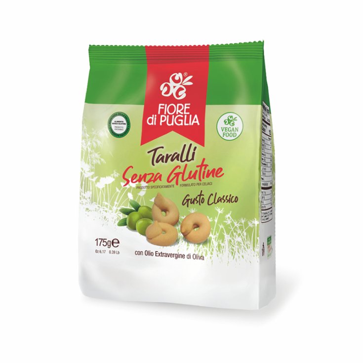 Fiore Di Puglia Taralli Goût Classique Avec Huile D'Olive Extra Vierge Sans Gluten 175g