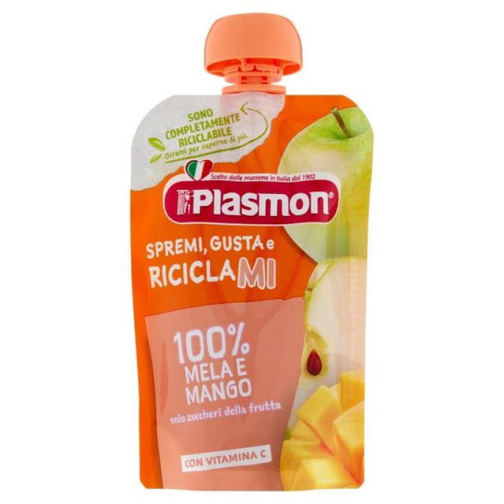 Squeeze Gusta E Riciclami Pomme Et Mangue Plasmon 100g