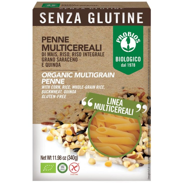 Penne Multicéréales Pâtes Sans Gluten Probios 340g