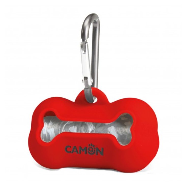 Camon Bags Distributeur Silicone Rouge 1 Pièce Avec 1 Rouleau De 20 Sachets