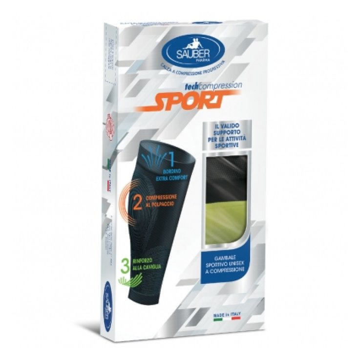 Sauber Sport Unisexe Progressive Compression Tige Couleurs Noir / Jaune Taille XL