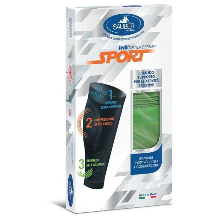 Sauber Sport Compression Progressive Unisexe Tige Couleur Vert Fluo Taille M