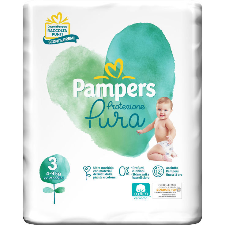 Pampers Naturello Taille 3 MIDI (4-9Kg) 22 Couches