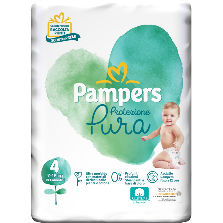 Pampers Naturello Taille 4 MAXI (7-18Kg) 19 Couches