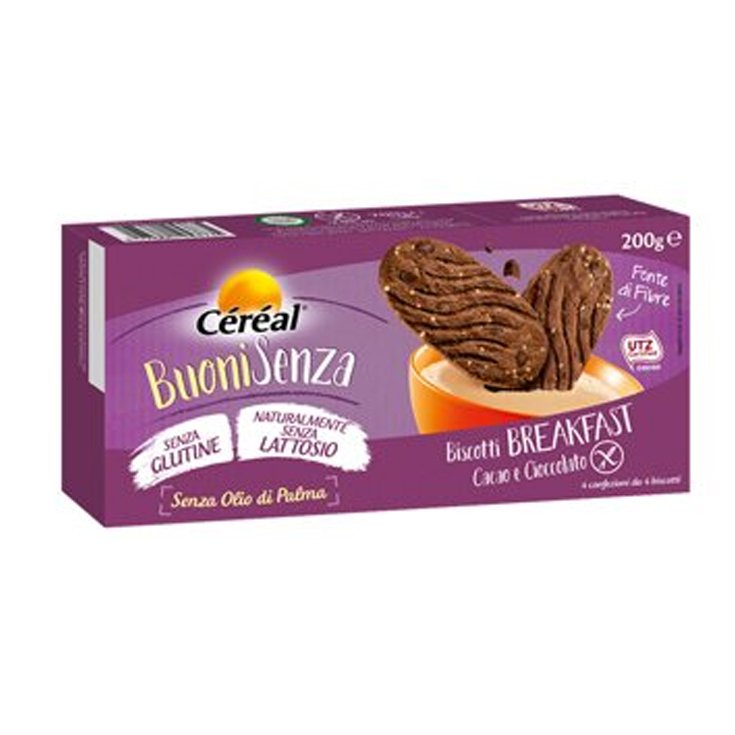 Céréal BuoniSenza Biscuits Petit Déjeuner Au Cacao Et Au Chocolat 200g