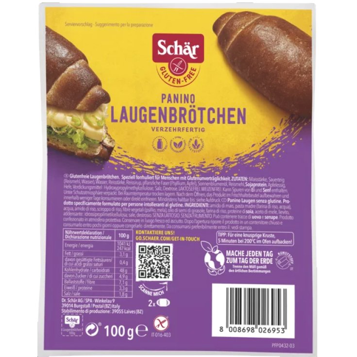 Sandwich Laugenbrötchen Schar 100g