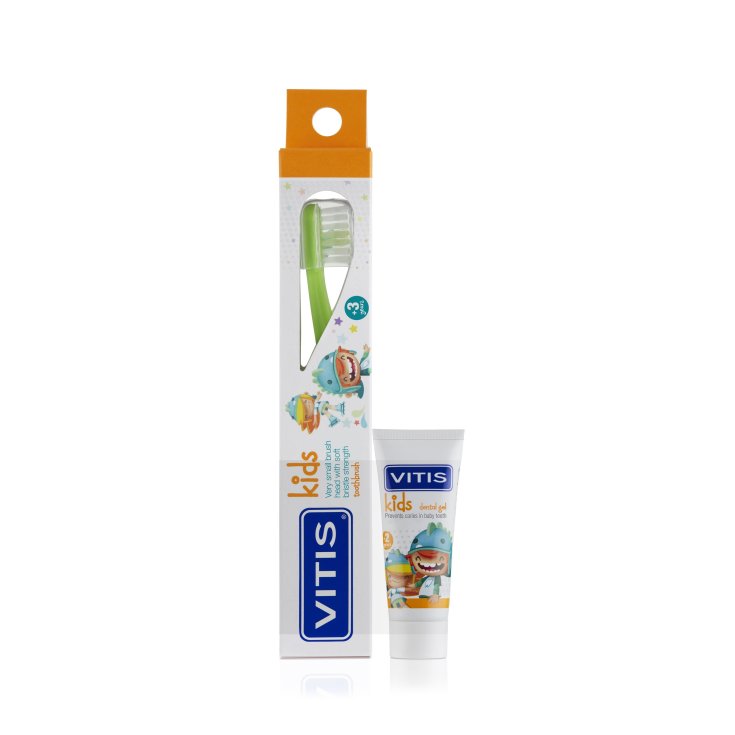 Vitis® Kids Brosse à Dents + Gel Dentifrice Dentaid 8ml