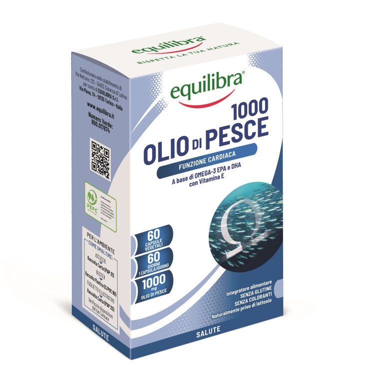 Equilibra® 1000 Huile de Poisson 60 Capsules Végétariennes