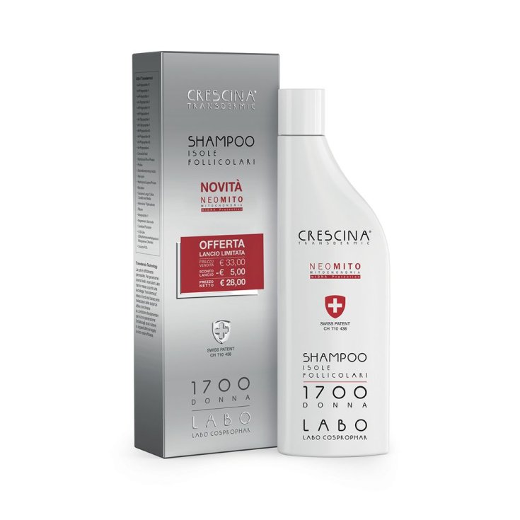 Transdermique Crescina Shampoing Femme Iles Folliculaires 1700 Labo 150ml