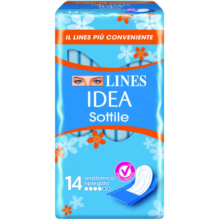 LINES IDEA Thin Anatomique Plié 14 Absorbants