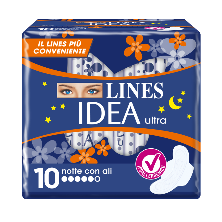 LINES IDEA Ultra Night avec 10 Ailes Absorbantes