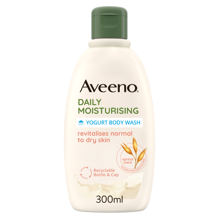 Bain Douche Aveeno Yogourt Hydratant Quotidien 300ml Abricot et Miel