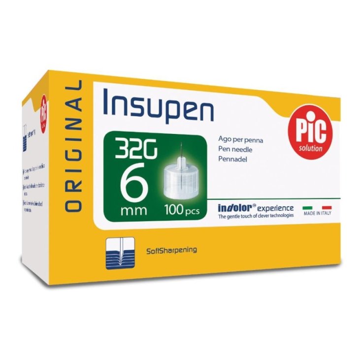 Insupen Original Aiguille Stylo G32 6mm PIC Solution 100 Pièces