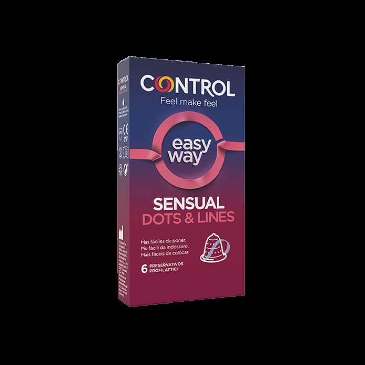 Sensual Dots & Lines Easy Way Control 6 pièces