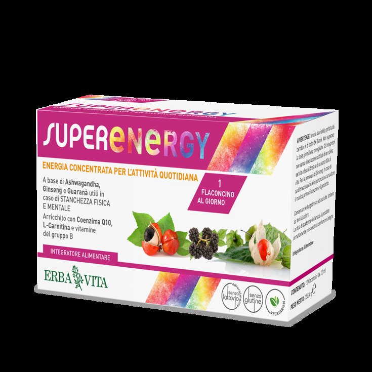 SuperEnergy Erba Vita 10 Ampoules de 25ml