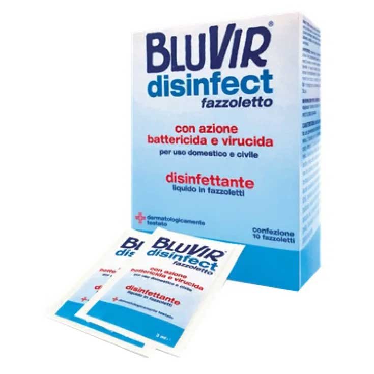 BluVir Disinfect Bactéricide Et Virucide 10 Tissus Désinfectants