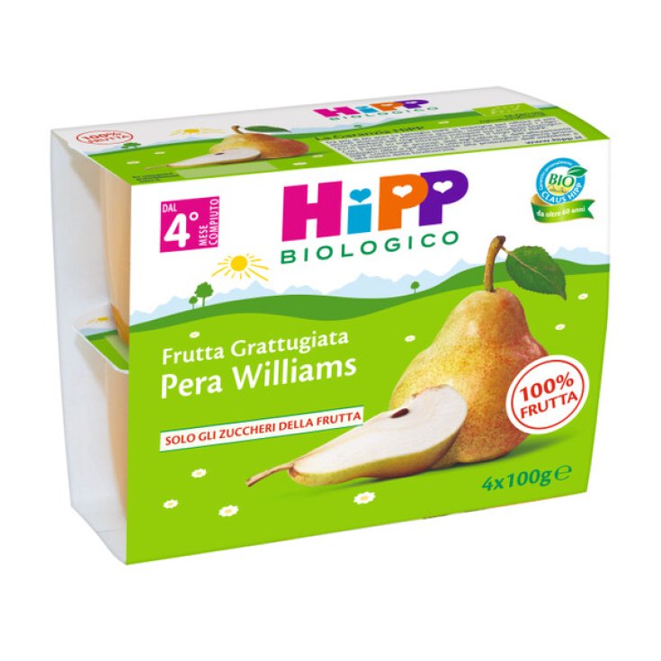 Poire Williams Fruits Râpés HiPP 4x100g