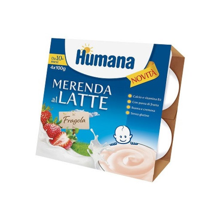 Humana Collation au lait à la fraise 4x100g
