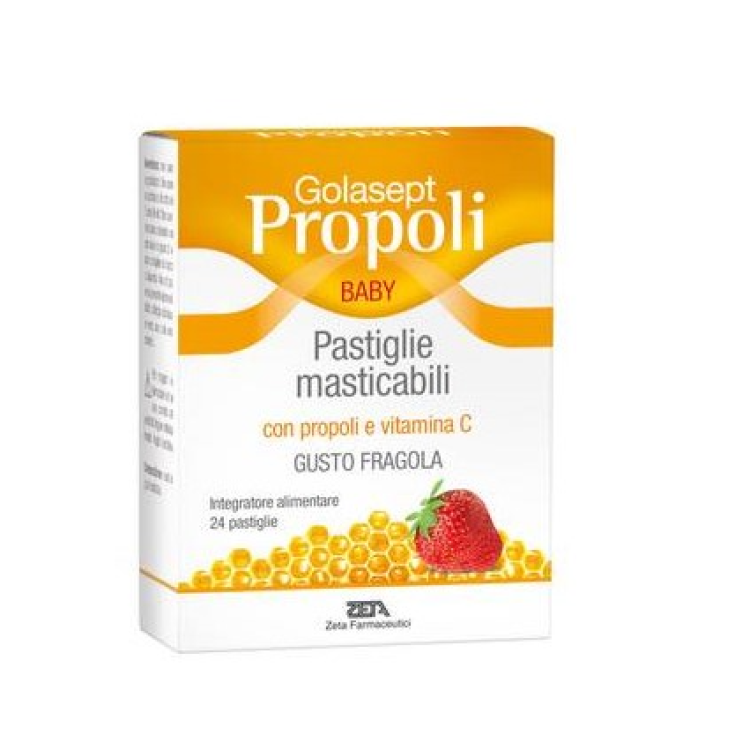 Golasept Propolis Bébé Fraise Zeta Pharmaceuticals 24 Comprimés à Croquer