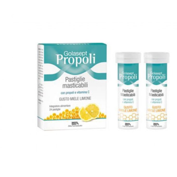 Golasept Propolis Comprimés à croquer Miel Citron ZETA 24 pièces