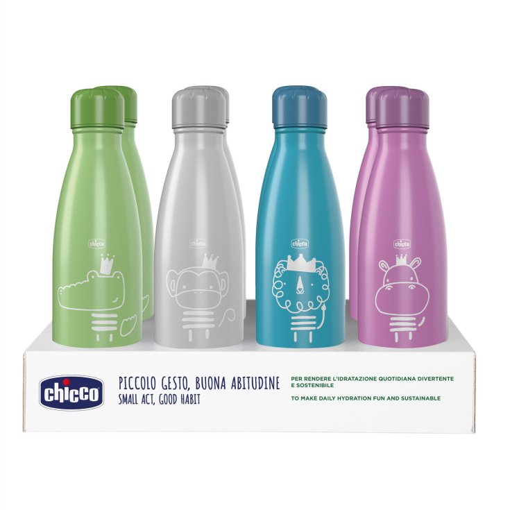 Bouteille en acier inoxydable Chicco de 500 ml dans une boîte de présentation