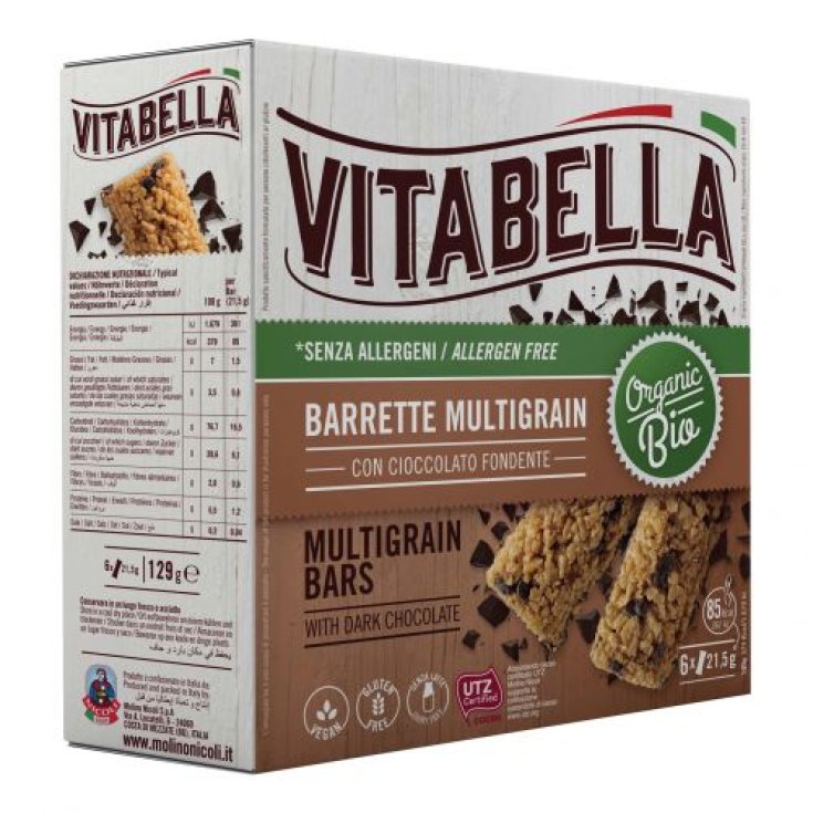 Barres Multicéréales Gouttes Et Base Chocolat Vitabella 6x21,5g