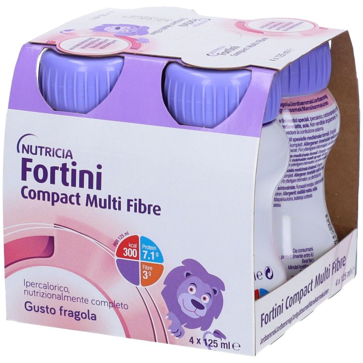 Fortini Compact Multi Fibre Saveur Fraise Nutricia 4x125ml