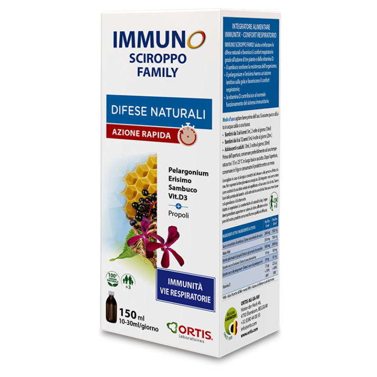 Immuno Sirop Famille Laboratoires Ortis 150ml