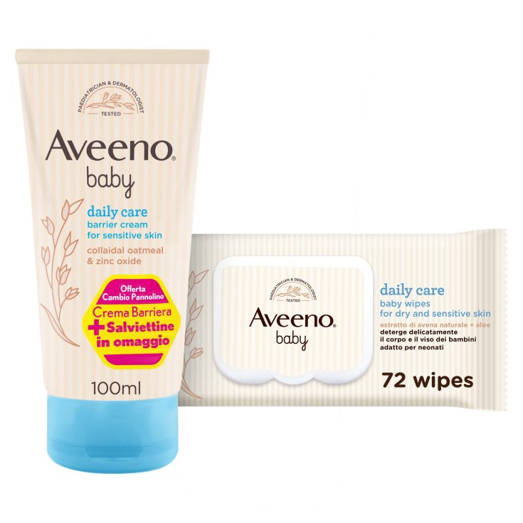 Crème Barrière Daily Care + Lingettes Bébé Aveeno Offertes