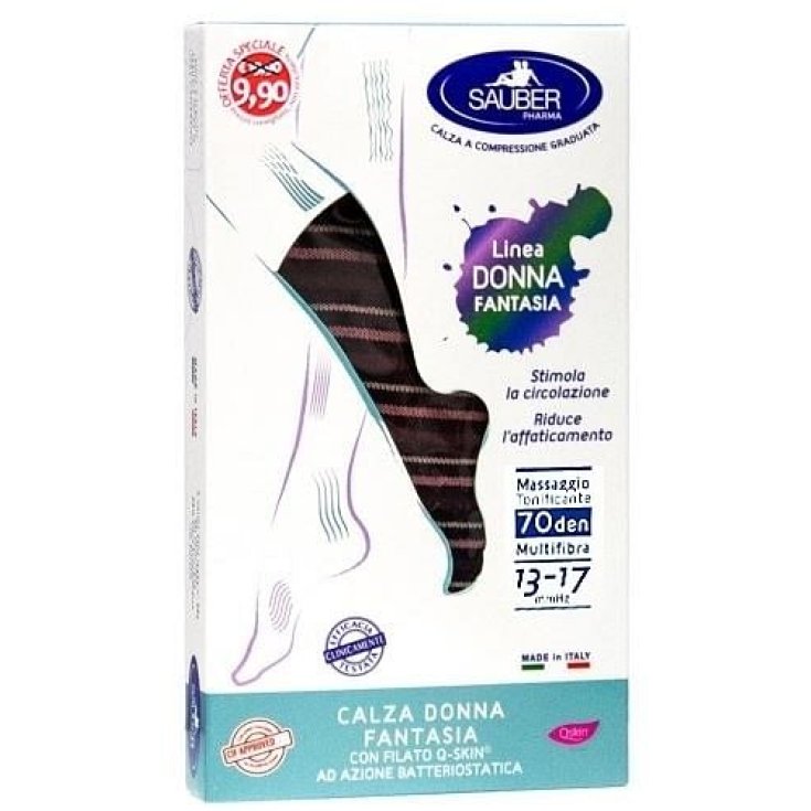 Q-Skin® 70den Chaussettes à motifs Couleur Biscuit Taille P SAUBER