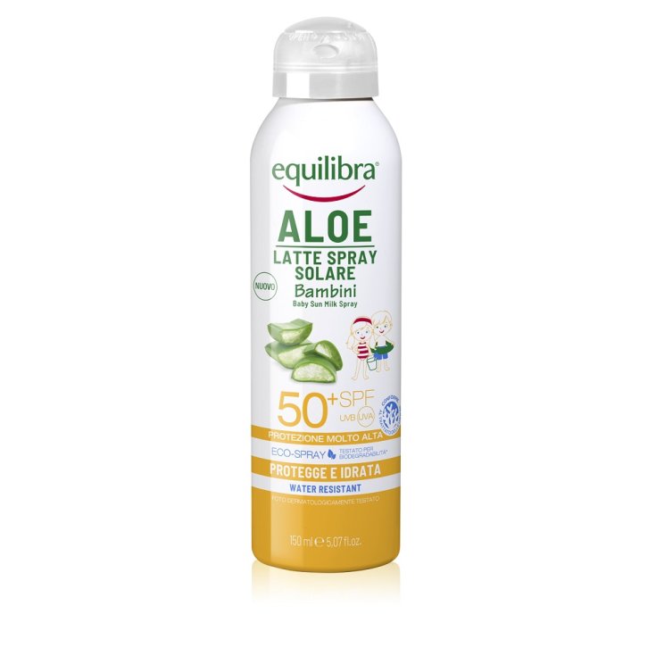 Aloe Lait Spray Solaire Enfants Spf50+ Equilibra® 150 ml