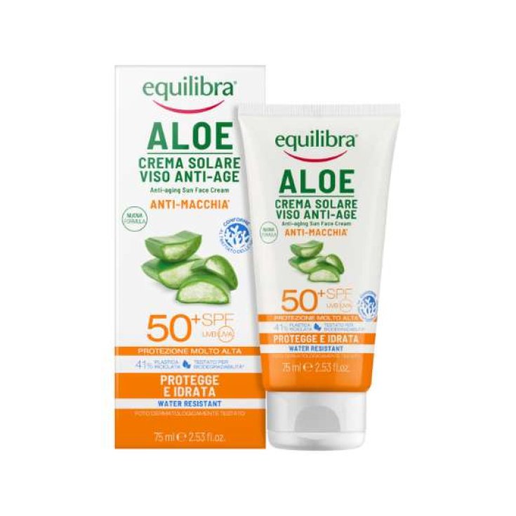 Aloe Sun Crème Visage SPF 50+ EQUILIBRA® 75ml