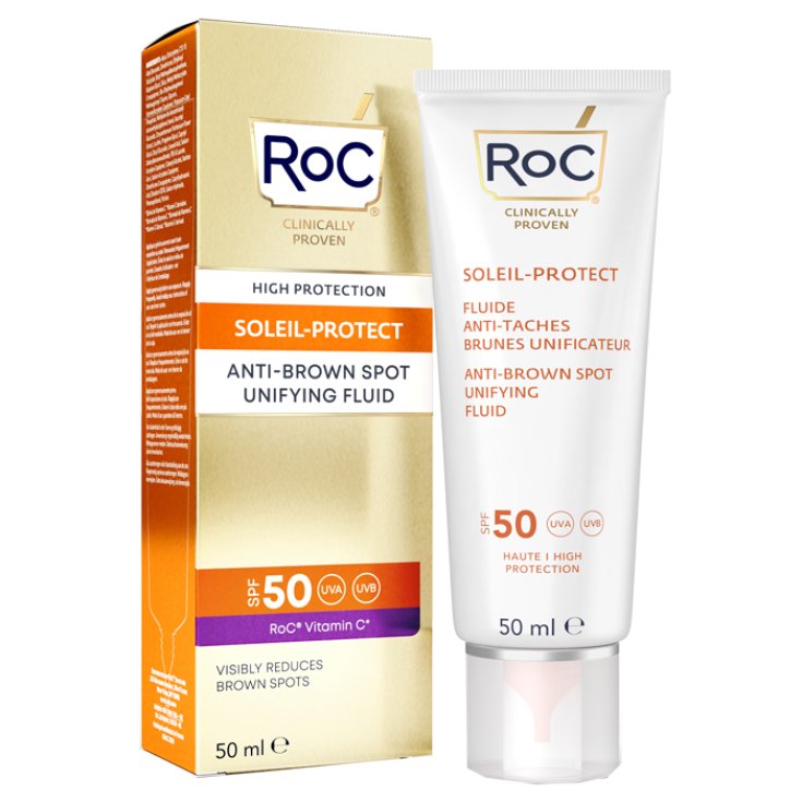 SOLEIL PROTECT Fluide Visage Uniformisant Anti-Taches SPF50 + RoC 50 ml