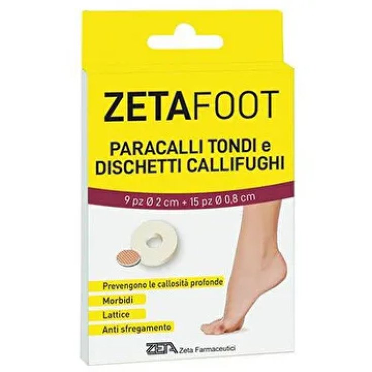 Coussinets ronds pour les pieds Zeta et coussinets de maïs ZETA 9 + 15 pièces