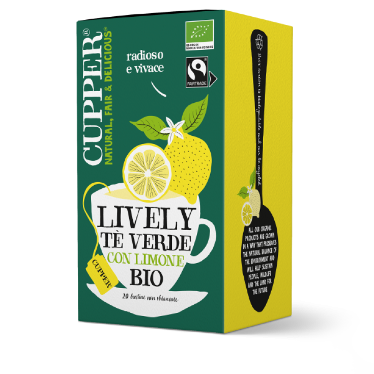 Thé Vert Vif Au Citron Bio Cupper 20 Sachets