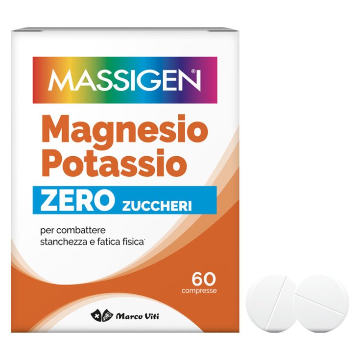 Magnésium et Potassium Massigen Sans Sucre 60 Comprimés