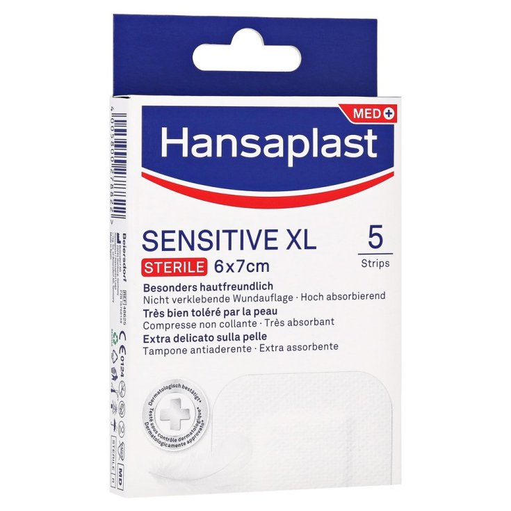 Sensitive Xl Stérile 6x7cm Hansaplast Med 5 Pièces