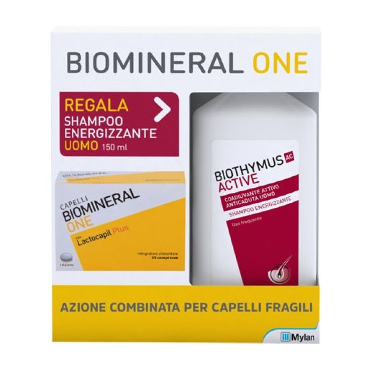 BIOMINERAL ONE LACTOCAPIL + BIOTHYMUS AC ACTIVE Shampooing Énergisant Homme
